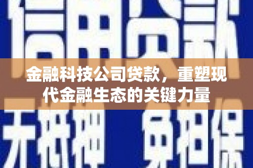 木里金融科技公司贷款，重塑现代金融生态的关键力量